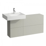Spintelė Laufen KARTELL 1200x270x610, sieninė, montuojama kairėje praustuvo pusėje, spalva - akmens pilka 